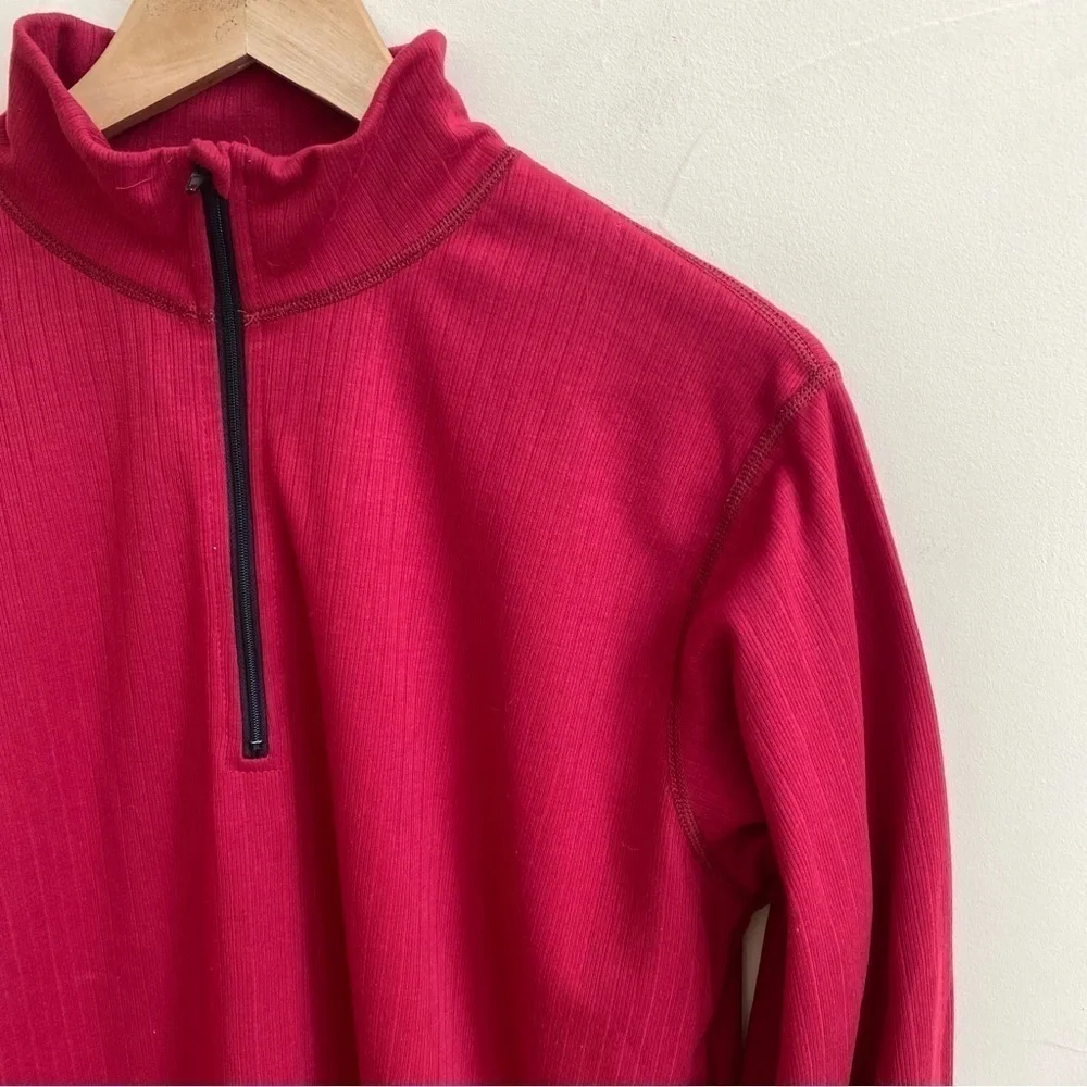 Polarmax Red 1/4 Zip Pullover Mock Neck Womens Size XL Pullover Acclimate Dry